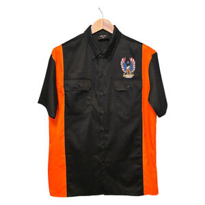 Biker Apparel Shirt Mens Size XL Orange/Black 2019 Daytona Beach Bike Week